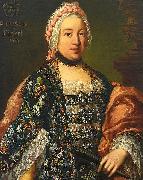 unknow artist Portrait der Anna Maria von Lippert, mit Wappen und Jahreszahl France oil painting artist